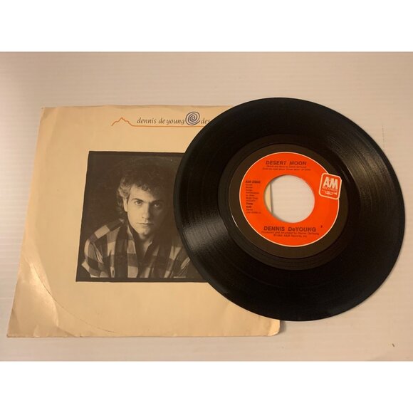 Dennis DeYoung "Desert Moon" & "Gravity" 7" Vinyl Record AM-2666 1984 - Picture 1 of 6